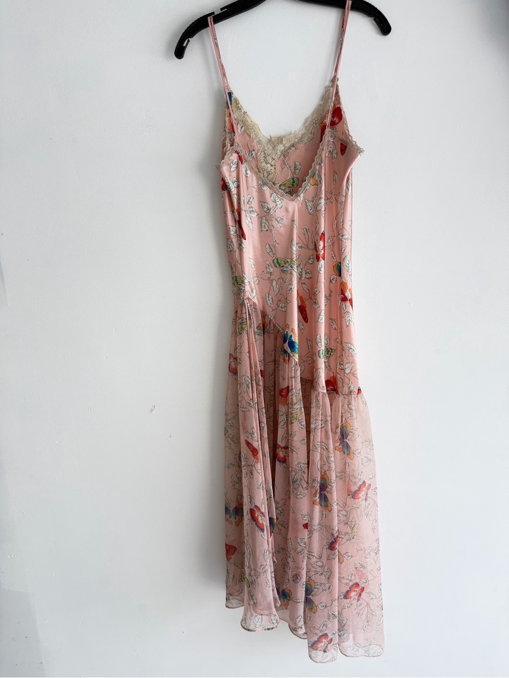 Victoria's Secret 80’s Vintage Butterfly Maxi Slip Dress Size Small 8573 - Picture 4 of 12